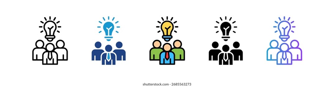 Thought Leadership Icon Multiple Vector Illustration