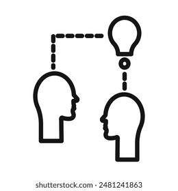 Thought Sharing Icon for Social Networking and Idea Exchange Platforms