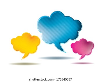 Thought and speech bubbles