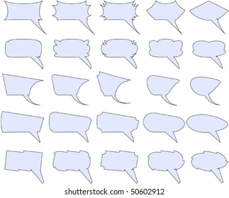 Thought, Speech Bubbles set