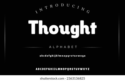 Thought Sport Modern Future bold Alphabet Font. Typography urban style fonts for technology, digital, movie logo bold style. vector illustration