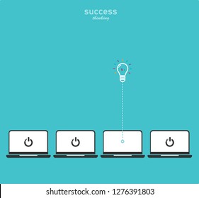 thought success vector illustration
