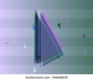 thought and triangle with glossy invitation