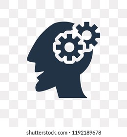 Thought vector icon isolated on transparent background, Thought transparency concept can be used web and mobile