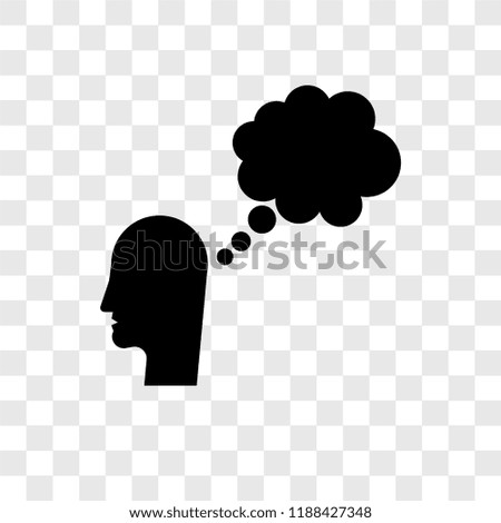 Thought vector icon isolated on transparent background, Thought transparency logo concept