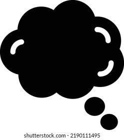 pensamiento Ilustración vectorial sobre un fondo transparente. Símbolos de calidad superior. Iconos vectoriales de glifos para diseño de conceptos y gráficos. 