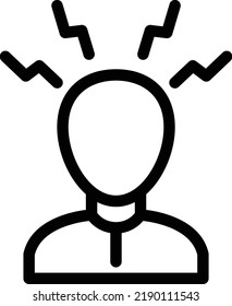 thought  Vector illustration on a transparent background. Premium quality symmbols. Thin line vector icons for concept and graphic design.