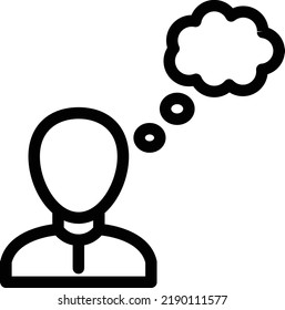 thought  Vector illustration on a transparent background. Premium quality symmbols. Thin line vector icons for concept and graphic design.