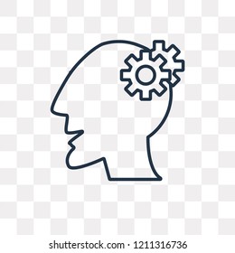 Thought vector outline icon isolated on transparent background, high quality linear Thought transparency concept can be used web and mobile