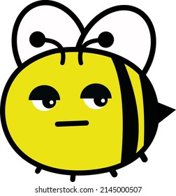 Abeja reflexiva, ilustración, vector sobre un fondo blanco.