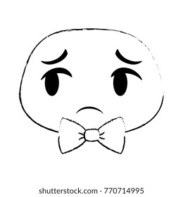 Thoughtful emoji face icon