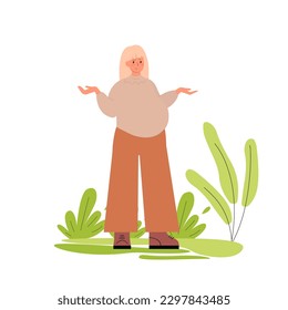 Thoughtful pregnant woman. Young pregnant woman thinking. Vector