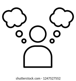 Thoughtful vector icon