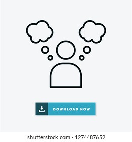 Thoughtful vector icon