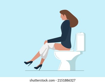 Girl Takes Huge Poop