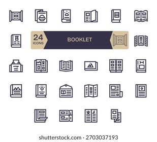 Um conjunto cuidadosamente ajustado de 24 ícones da Bold Line inspirado no Booklet, ótimo para IUs complexas.