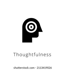 thoughtfulness icon in vector. Logotype