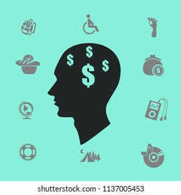 thoughts about money vector illustration