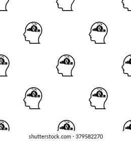 Thoughts about money vector illustration