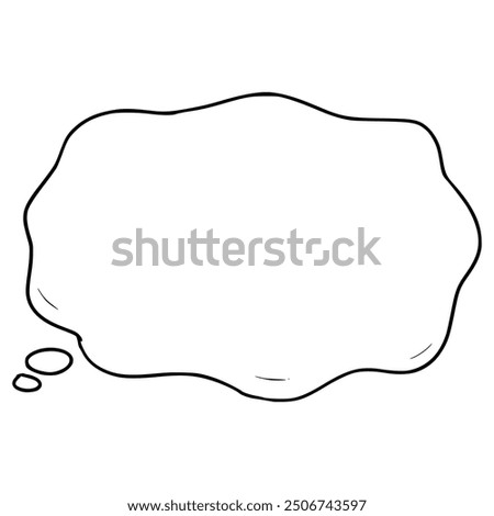 thoughts ballon text comic illustration hand drawn outline vector