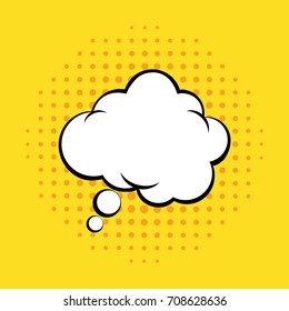 Thoughts Bubble in Pop Art Comics Style. Comic speech bubble. Vector illustration. Eps 10.