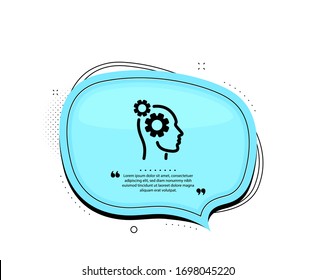 Thoughts icon. Quote speech bubble. Teamwork sign. Core value symbol. Quotation marks. Classic thoughts icon. Vector