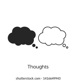 thoughts icon vector symbol element