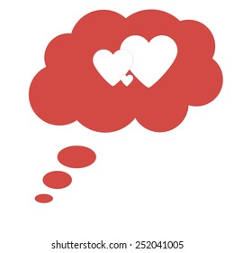 Thoughts of love and family, vector image