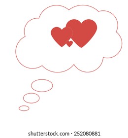Thoughts of love and family, vector image