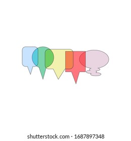 Thoughts on a white background, window illustration
