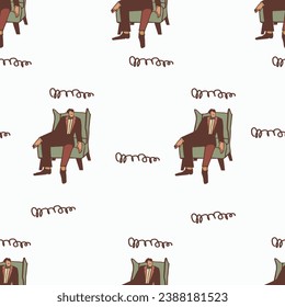 Thoughts. Seamless vector pattern. It can be used for any print.