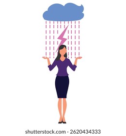 Thoughts trapped Vector illustration which can easily modify or edit which can easily modify or edit

