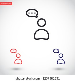 thoughts vector icon 10 eps