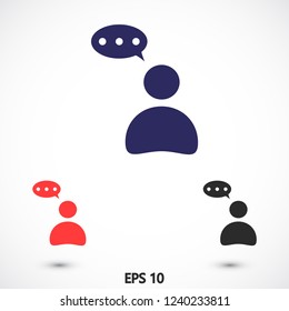 thoughts vector icon 10 eps