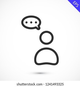 thoughts vector icon 10 eps