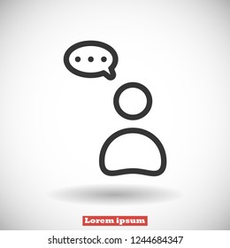 thoughts vector icon 10 eps