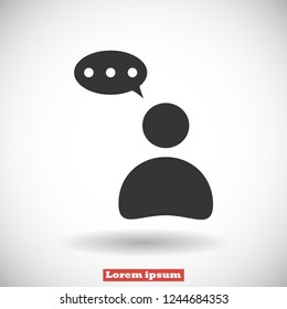 thoughts vector icon 10 eps