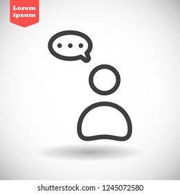 thoughts vector icon 10 eps