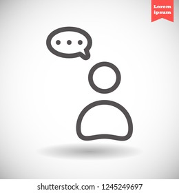 thoughts vector icon 10 eps