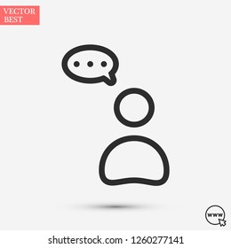 thoughts vector icon 10 eps