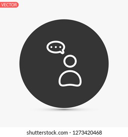 thoughts vector icon 10 eps