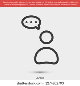 thoughts vector icon 10 eps