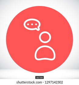 thoughts vector icon 10 eps