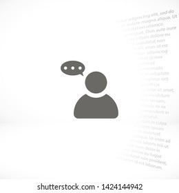 thoughts vector icon 10 eps , Lorem ipsum Flat design