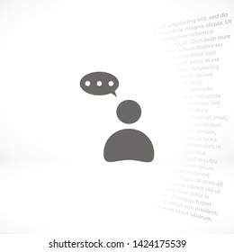 thoughts vector icon 10 eps , Lorem ipsum Flat design