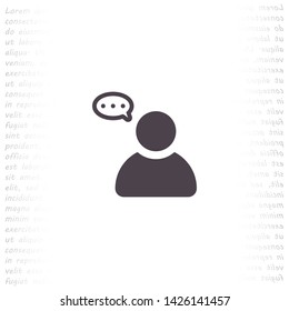 thoughts vector icon 10 eps , Lorem ipsum Flat design