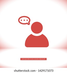 thoughts vector icon 10 eps , Lorem ipsum Flat design