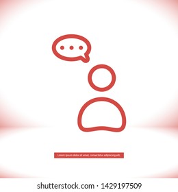 thoughts vector icon 10 eps , Lorem ipsum Flat design