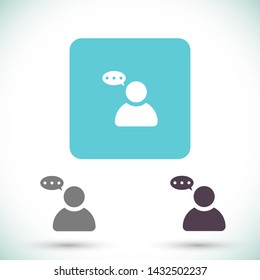 thoughts vector icon 10 eps , Lorem ipsum Flat design