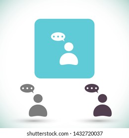 thoughts vector icon 10 eps , Lorem ipsum Flat design